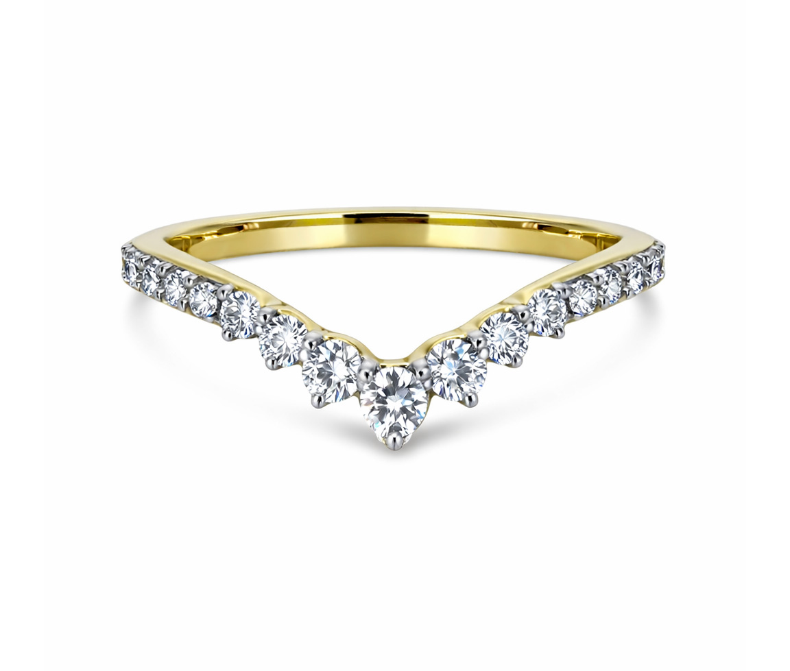 JONC CONTOUR EN OR SERTI DE DIAMANTS DE LABORATOIRE - DG LR407Y - DIAMANT LABO