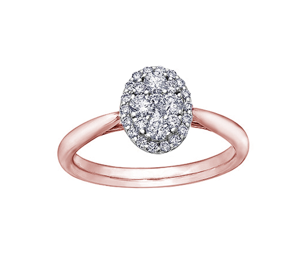 BAGUE EN OR 14K SERTIE DE DIAMANTS - CR DX730R50 - BIJOUX CANADIEN