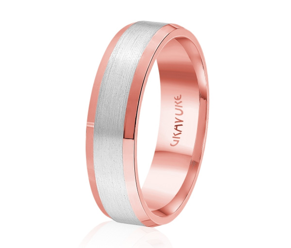 JONC EN OR OU EN PLATINE AVEC MOTIF BROSSÉ AU CENTRE - ML GH925PW10 - MALO 