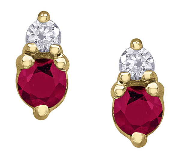 BOUCLES EN OR SERTIES DE DIAMANTS ET DE PIERRES DE NAISSANCES VARIÉES - CR DX951YRU - BIJOUX CANADIEN