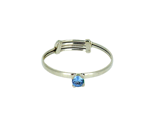 BAGUE POUR ENFANT EN OR SERTIE D'UN PIERRE DE NAISSANCE SYNTHÉTIQUE VARIÉE - IN 1055BEY12 - PERÇAGE