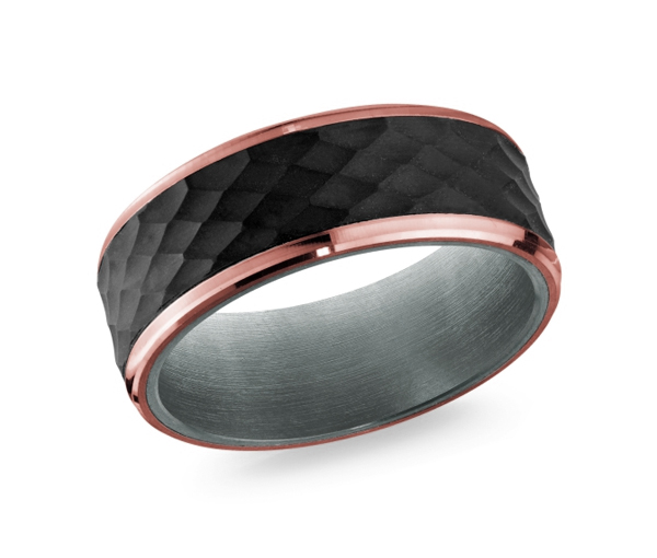 JONC EN TANTAL, OR 14K ET FIBRE DE CARBONE - ML MRDTS039P - MALO 