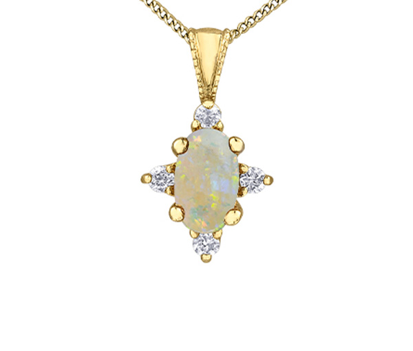 PENDENTIF EN OR SERTI DE PIERRES DE NAISSANCES ET DE DIAMANTS - CR DX895YOP - BIJOUX CANADIEN