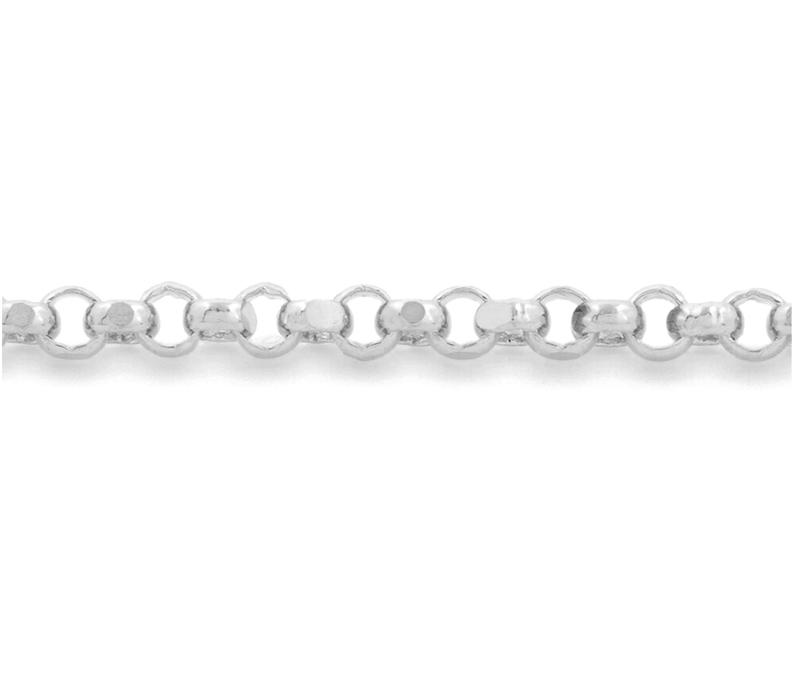CHAINE EN OR 10K À MAILLE ROLO TAILLÉE DIAMANT - SY ORO2W - BIJOUX D'IMPORTATION