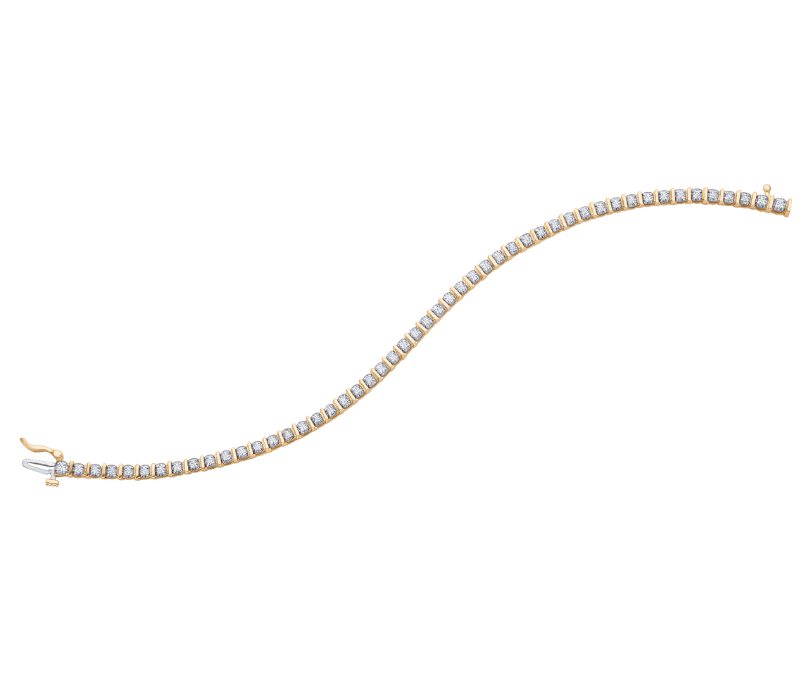 BRACELET TENNIS EN OR 10K SERTI DE DIAMANTS - CR DX369Y50 - BIJOUX CANADIEN