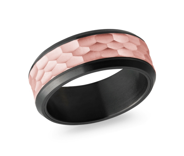 JONC EN CÉRAMIQUE NOIRE ET OR 14K - ML MRDZ027P - MALO 