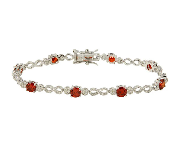 BRACELET STYLE TENNIS EN ARGENT RHODIÉ SERTI DE CUBIQUES ZIRCONIAS DE COULEURS VARIÉES - SP BGB00313R - BIJOUX D'IMPORTATION