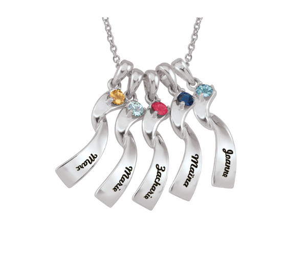 PENDENTIF PERSONNALISE EN ARGENT OU EN OR SERTI DE PIERRES SYNTHÉTIQUES - PG 50068W - PERSONALIZED GEM