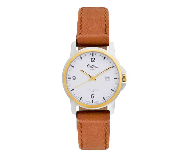 MONTRE ORLEAN POUR HOMME EN ACIER/PVD OR 2 TONS - BA ME3322TN - ORLEAN