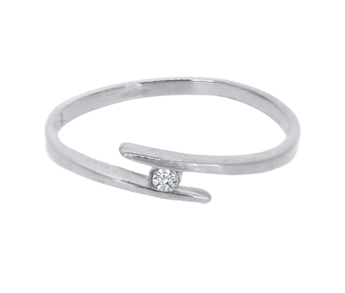 BAGUE EN OR 14K SERTIE D'UN DIAMANT