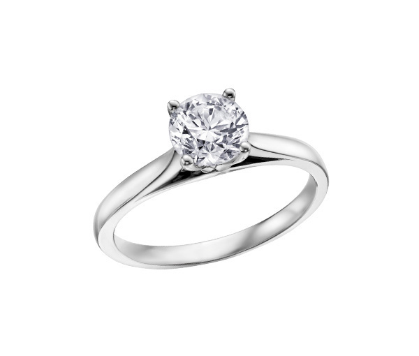 BAGUE EN OR 14K SERTIE D'UN DIAMANT CANADIEN - CR AM106W20 - DIAMANT CANADIEN