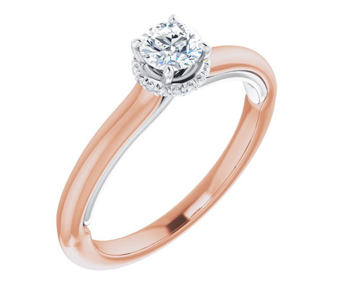 BAGUE EN OR 14K SERTIE DE DIAMANTS DE LABORATOIRE CVD - ST 123599RW5 - BIJOUX IMPORTATION