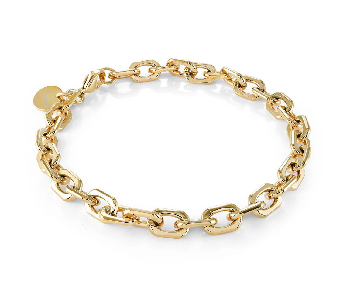 BRACELET EN ACIER OU ACIER/PVD OR À MAILLE ROLO CARRÉ - IG SMB811GO - VELORIA