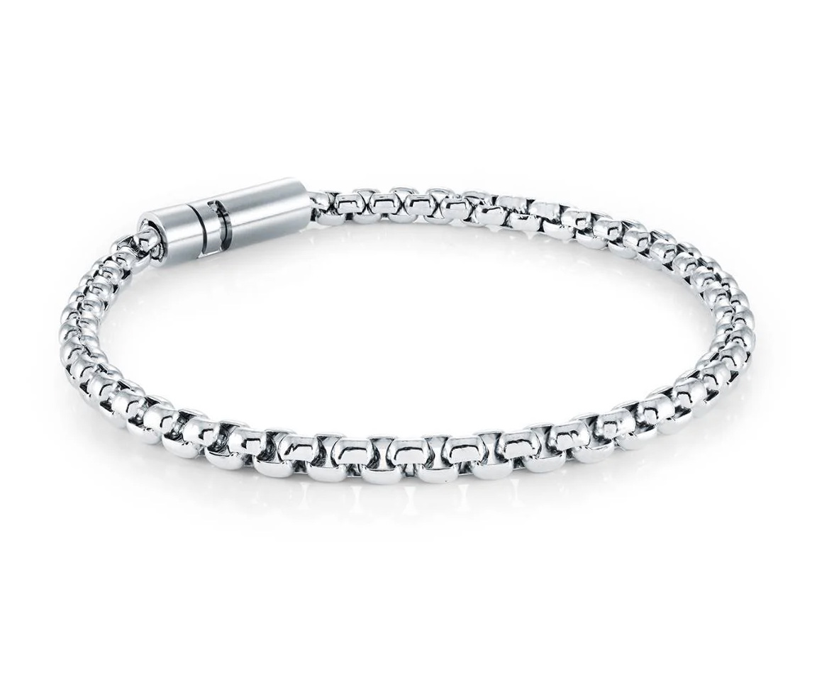 BRACELET EN ACIER, ACIER/PVD OR OU ACIER/PVD NOIR À MAILLE CARRÉE ARRONDIE - IG SMB832/7 - ITALGEM