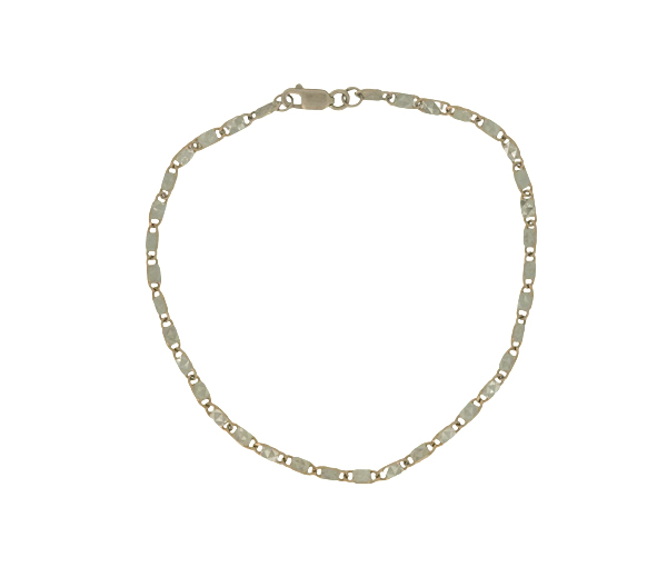 BRACELET EN OR À MAILLE PLAQUES TAILLÉES DIAMANT - S LPXD040Y07 - BIJOUX D'IMPORTATION