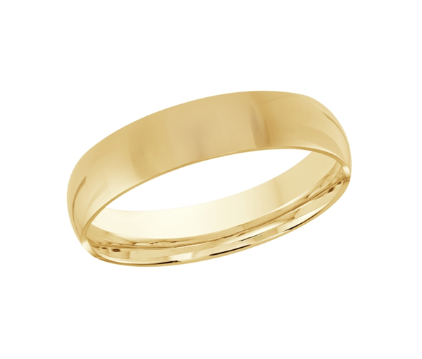 JONC DÔME UNI EN OR CONFORT FIT 5MM DE LARGEUR - ML J100/5Y7 - MALO 