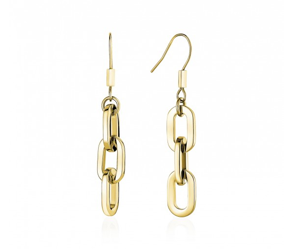 BOUCLES PAPERCLIP SUR CROCHET EN ACIER - AZ SSE159G - AREZZO