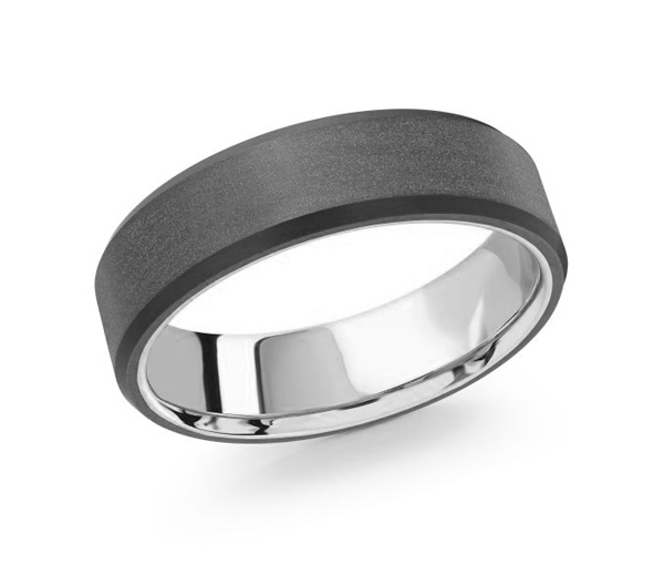 JONC EN OR 14K ET FIBRE DE CARBONE - ML MRDA101W6 - MALO 