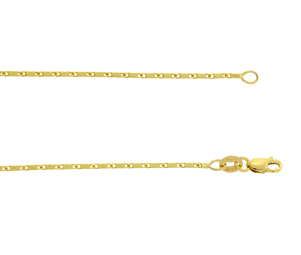 CHAINE EN OR 10K MAILLE BÂTONNET DECO - S LURO035Y18 - BIJOUX D'IMPORTATION