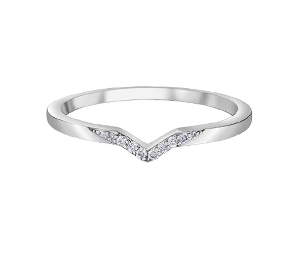 JONC CONTOUR EN OR SERTI DE DIAMANTS - CR DD7938W - BIJOUX CANADIEN