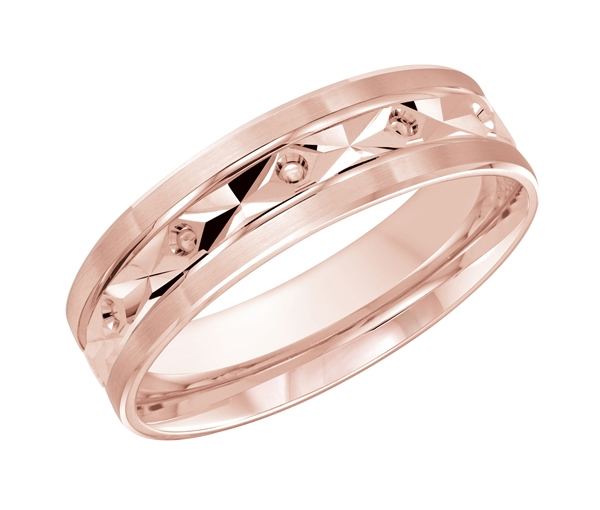 JONC EN OR 10K TAILLE DIAMANT AU CENTRE - ML FT086/6P1 - MALO 