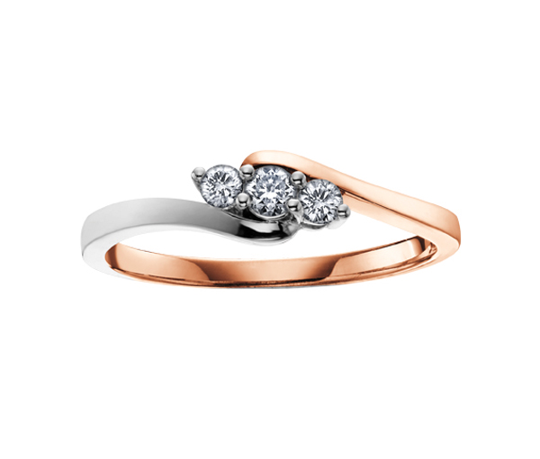 BAGUE EN OR 10K SERTIE DE DIAMANTS CANADIENS - CR AM129R15 - DIAMANT CANADIEN