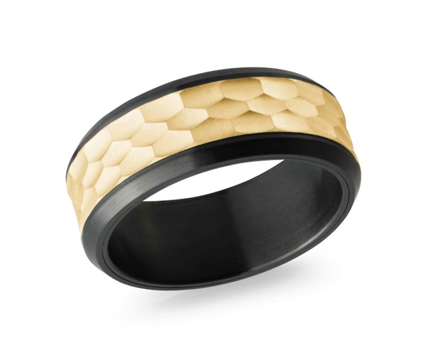 JONC EN CÉRAMIQUE NOIRE ET OR 14K - ML MRDZ027Y - MALO 