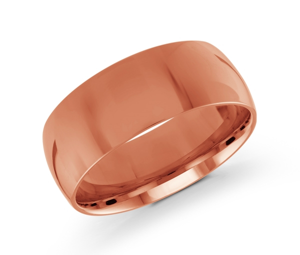 JONC DÔME UNI EN OR CONFORT FIT 8MM DE LARGEUR ET 1.8MM D'ÉPAISSEUR - ML J206/8P7 - MALO 
