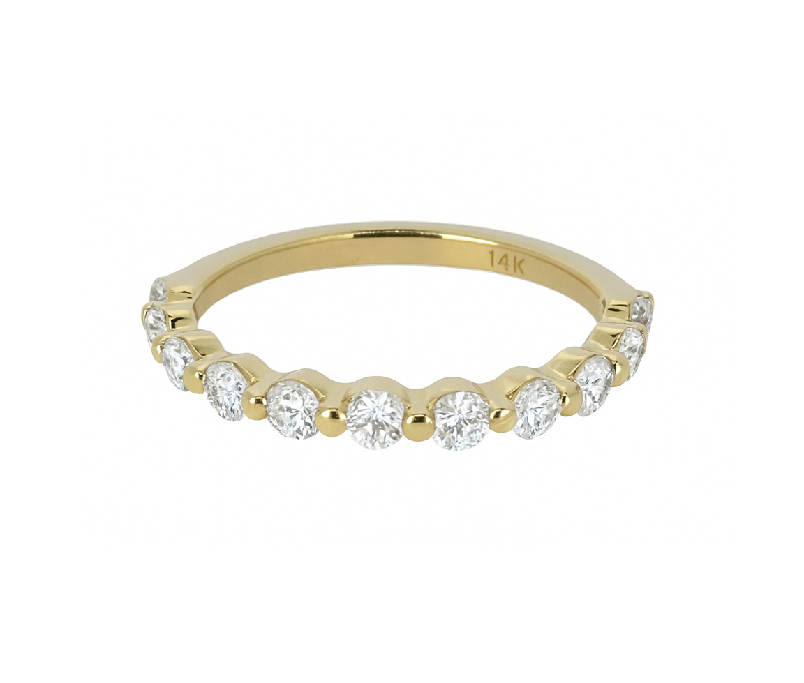 JONC EN OR SERTI DE DIAMANTS - S LR0923Y - BIJOUX D'IMPORTATION