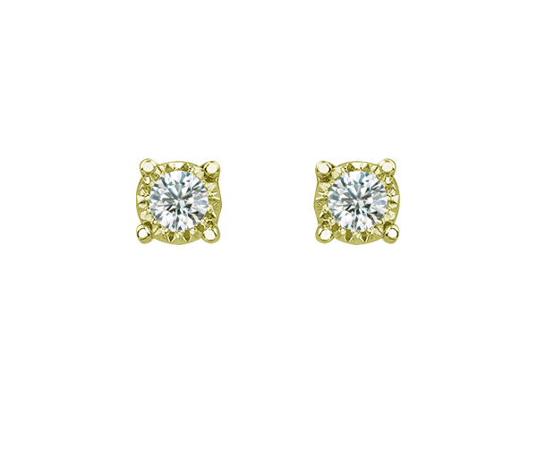 BOUCLES EN OR SERTIES DE DIAMANTS - CR DX813YW03 - BIJOUX CANADIEN