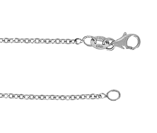 CHAINE 10K BL. MAILLONS 16'' - S LO024W16 - BIJOUX D'IMPORTATION