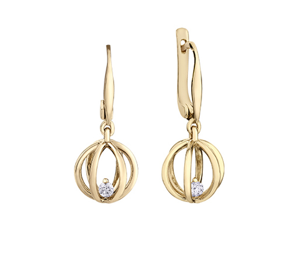 BOUCLES EN OR SERTIES DE DIAMANTS CANADIENS - CR ML823Y12 - DIAMANT CANADIEN