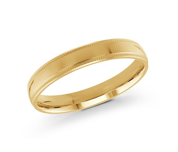 JONC EN OR 3MM DE LARGEUR AVEC MOTIF MILGRAIN SUR LES CÔTÉS - ML J102/3YL10 - MALO 