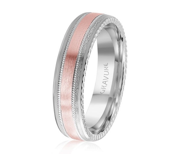 JONC EN OR OU EN PLATINE AVEC MOTIF MILGRAIN ET FESTONS SUR LES CÔTÉS - ML GH1208WP18 - MALO 