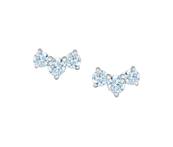 BOUCLES EN OR BLANC SERTIES DE DIAMANTS DE LABORATOIRE - CR 70026 - BIJOUX CANADIEN