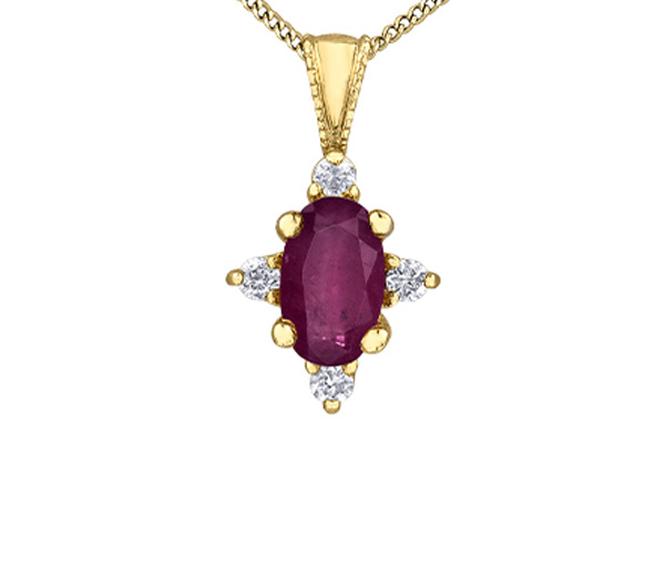 PENDENTIF EN OR SERTI DE PIERRES DE NAISSANCES ET DE DIAMANTS - CR DX895YRU - BIJOUX CANADIEN