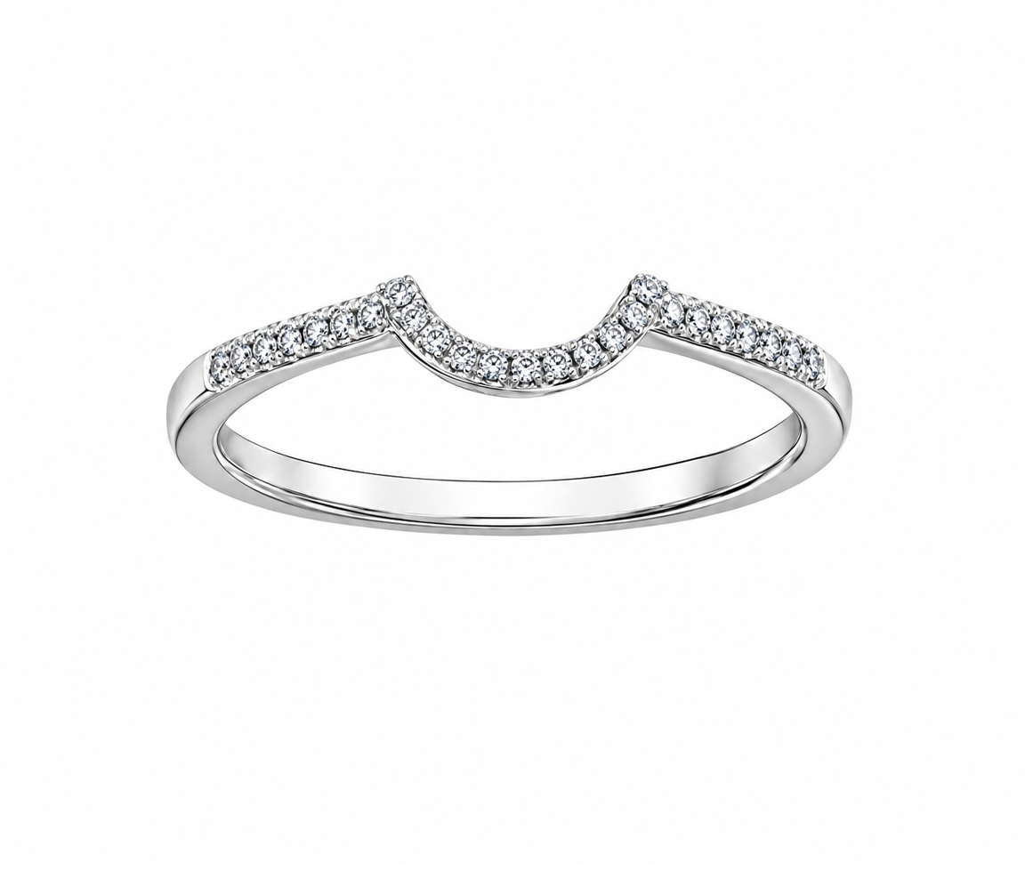 JONC CONTOUR EN OR AVEC DIAMANTS - CR DD7635W - BIJOUX CANADIEN