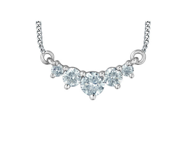 COLLIER EN OR BLANC SERTI DE DIAMANTS DE LABORATOIRE - CR 70025 - BIJOUX CANADIEN