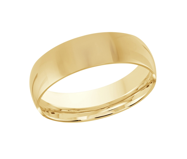 JONC DÔME UNI EN OR CONFORT FIT 7MM DE LARGEUR ET 1.6MM D'ÉPAISSEUR - ML J100/7Y7 - MALO 