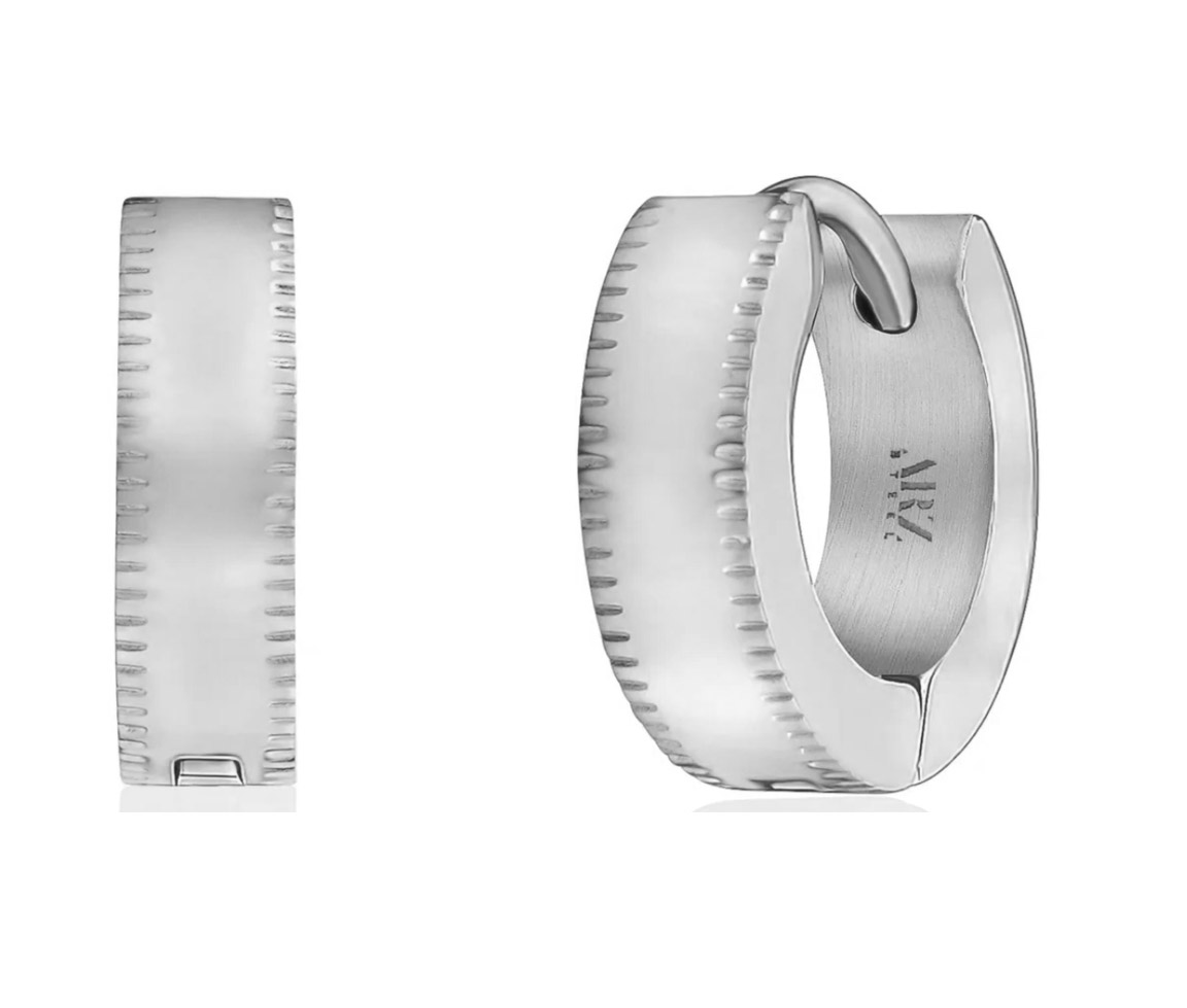 BOUCLES HUGGIES EN ACIER - AZ SSE164W - AREZZO