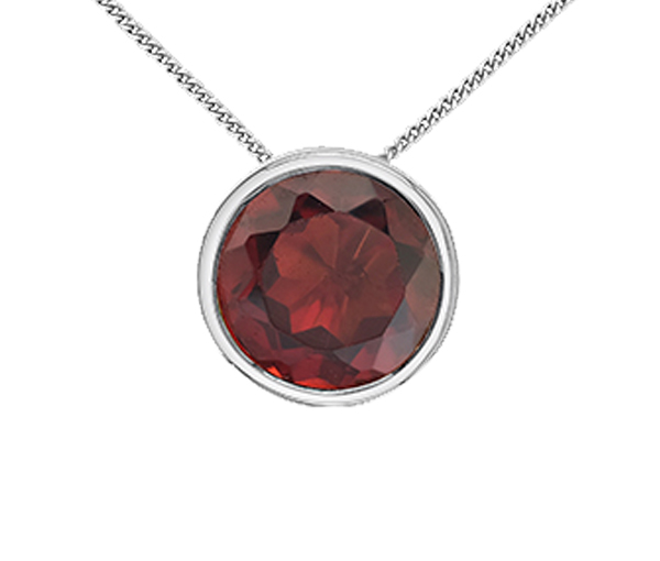 PENDENTIF EN OR JAUNE OU BLANC SERTIES DE PIERRES DE NAISSANCES DIVERSES - CR DX960WGA - BIJOUX CANADIEN
