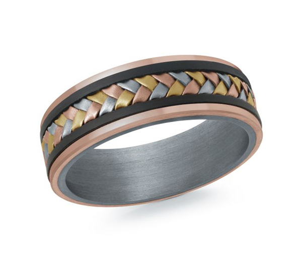 JONC EN TANTALE, OR 14K ET FIBRE DE CARBONE - ML MRDTS009PT - MALO 