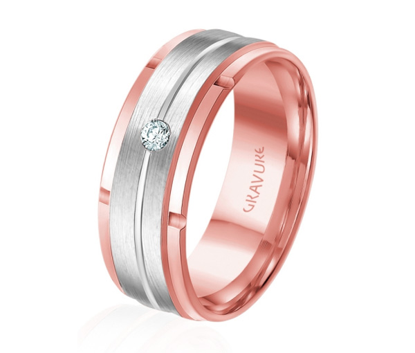 JONC EN OR OU EN PLATINE SERTI D'UN DIAMANT - ML GHD1758PW18 - MALO 