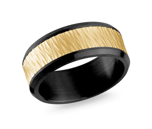 JONC EN CÉRAMIQUE NOIRE ET OR 14K - ML MRDZ009Y - MALO 