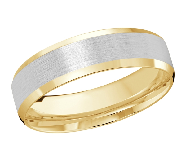 JONC EN OR FINI SATIN AVEC LES CÔTÉS EN BISEAUX - ML FT1105/6YW1 - MALO 