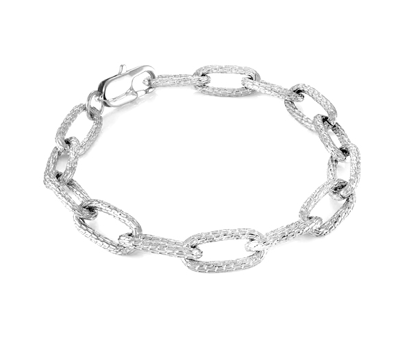 BRACELET EN ACIER OU ACIER/PVD OR À MAILLES OVALES - IG SWB254 - VELORIA