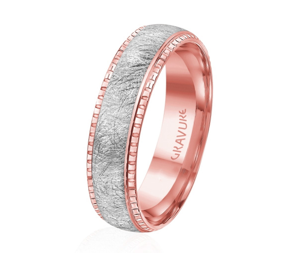 JONC EN OR OU EN PLATINE AVEC MOTIF SCRATCH AU CENTRE - ML GH1284PW14 - MALO 