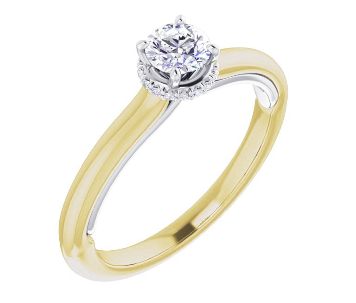BAGUE EN OR 14K SERTIE DE DIAMANTS DE LABORATOIRE CVD - ST 123599YW7.5 - BIJOUX IMPORTATION