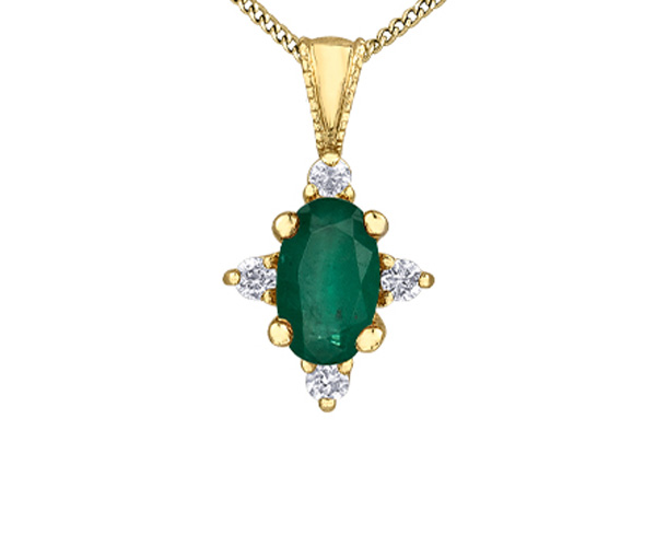 PENDENTIF EN OR SERTI DE PIERRES DE NAISSANCES ET DE DIAMANTS - CR DX895YEM - BIJOUX CANADIEN