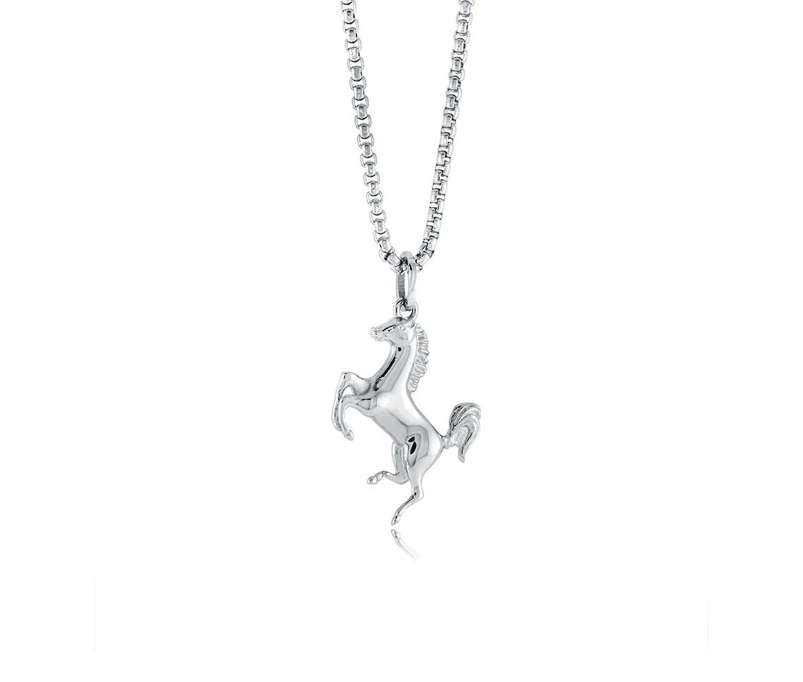 PENDENTIF CHEVAL ET SA CHAINE - IG SP468 - VÉLORIA